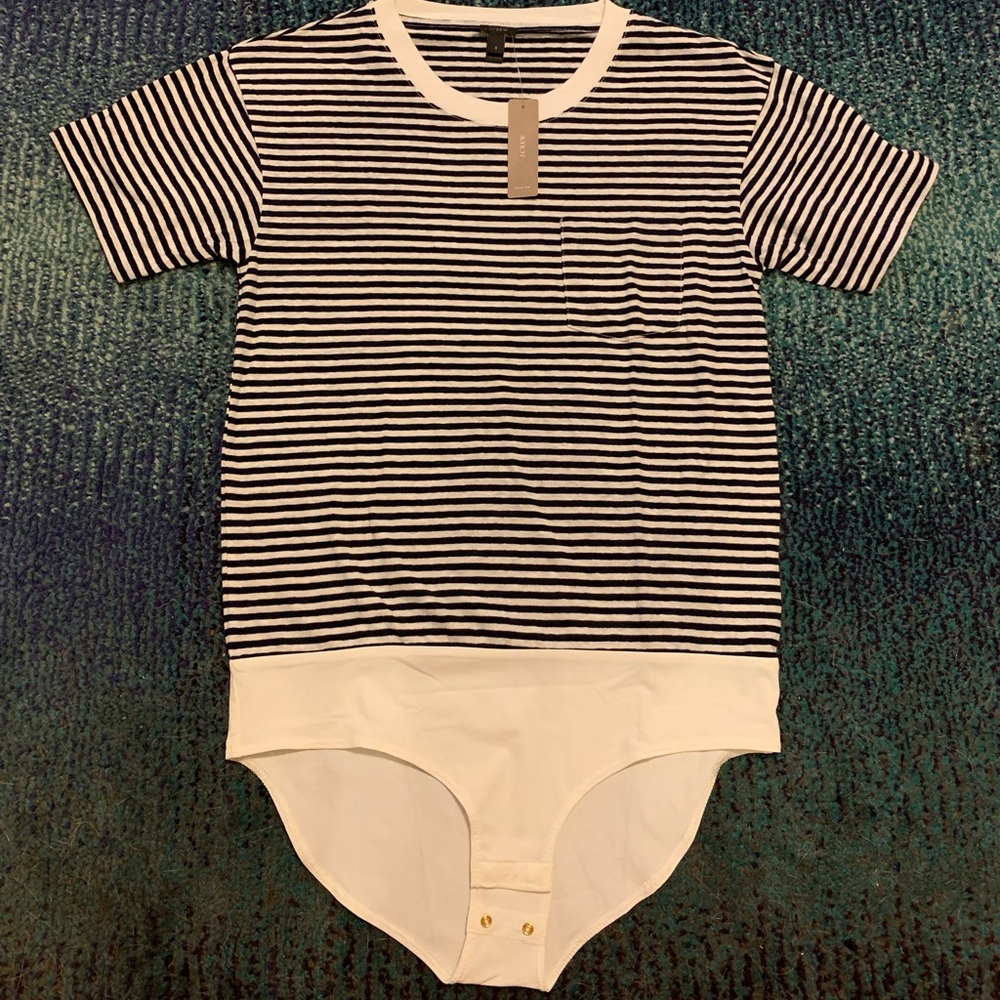 J Crew striped body shirt relaxed tee